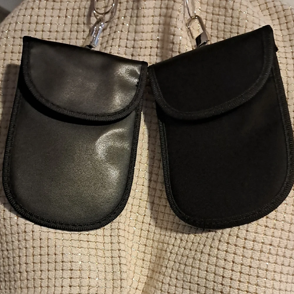 Black Nylon Travel Pouch Set with Clip